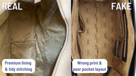 michael kors original vs fake|real michael kors bag inside.